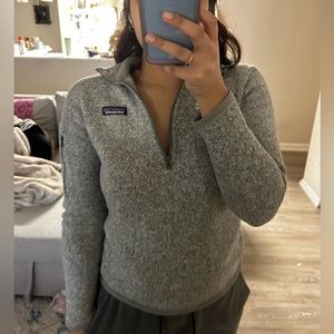 Patagonia grey quarter zip sweater